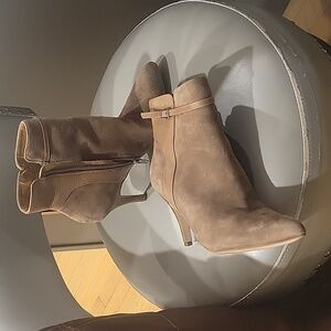 Corso Como Suede Leather Beige Booties